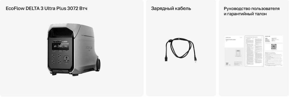Комплектация EcoFlow DELTA 3 Ultra Plus