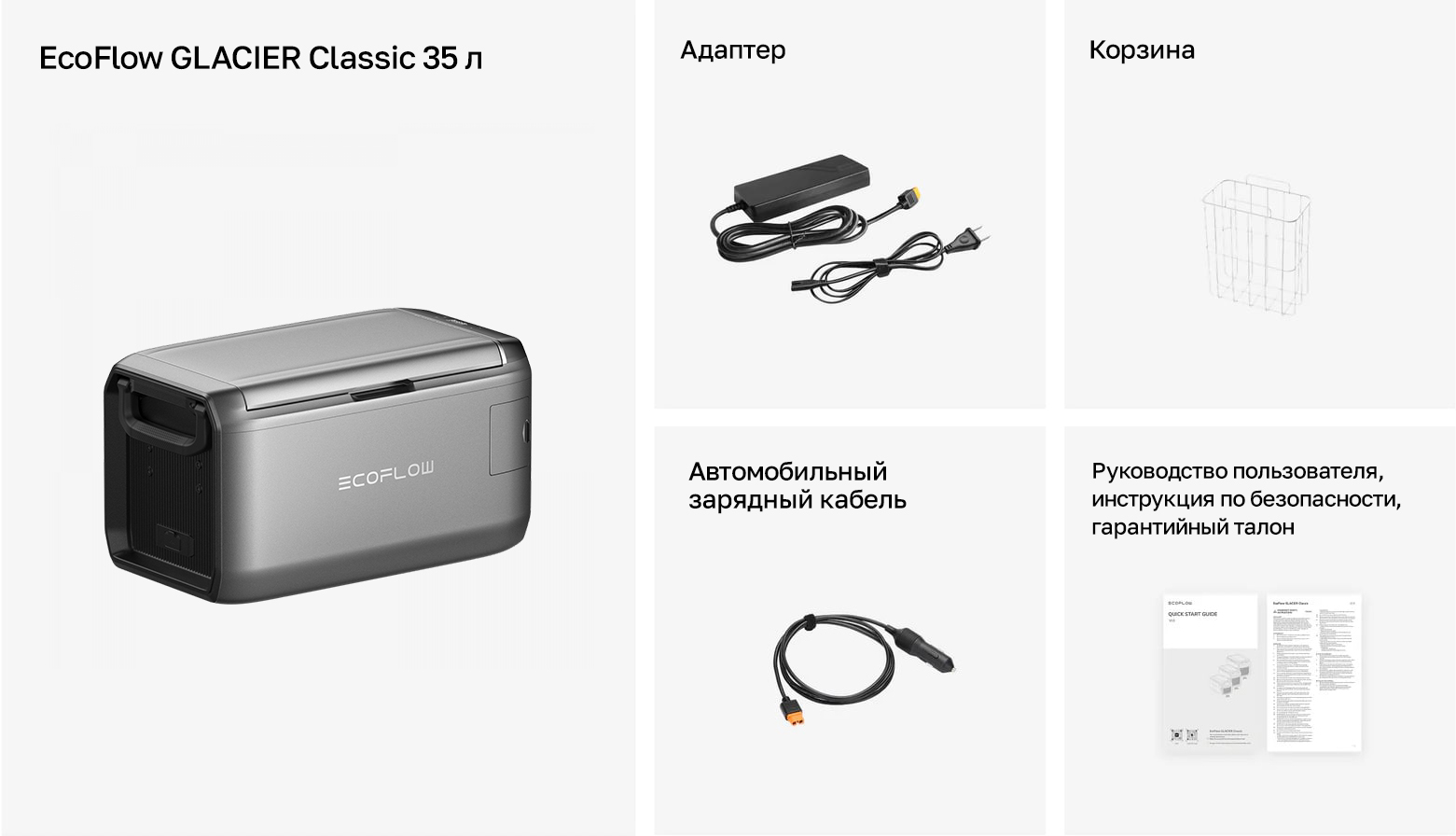 Комплектация EcoFlow GLACIER Classic 35 л