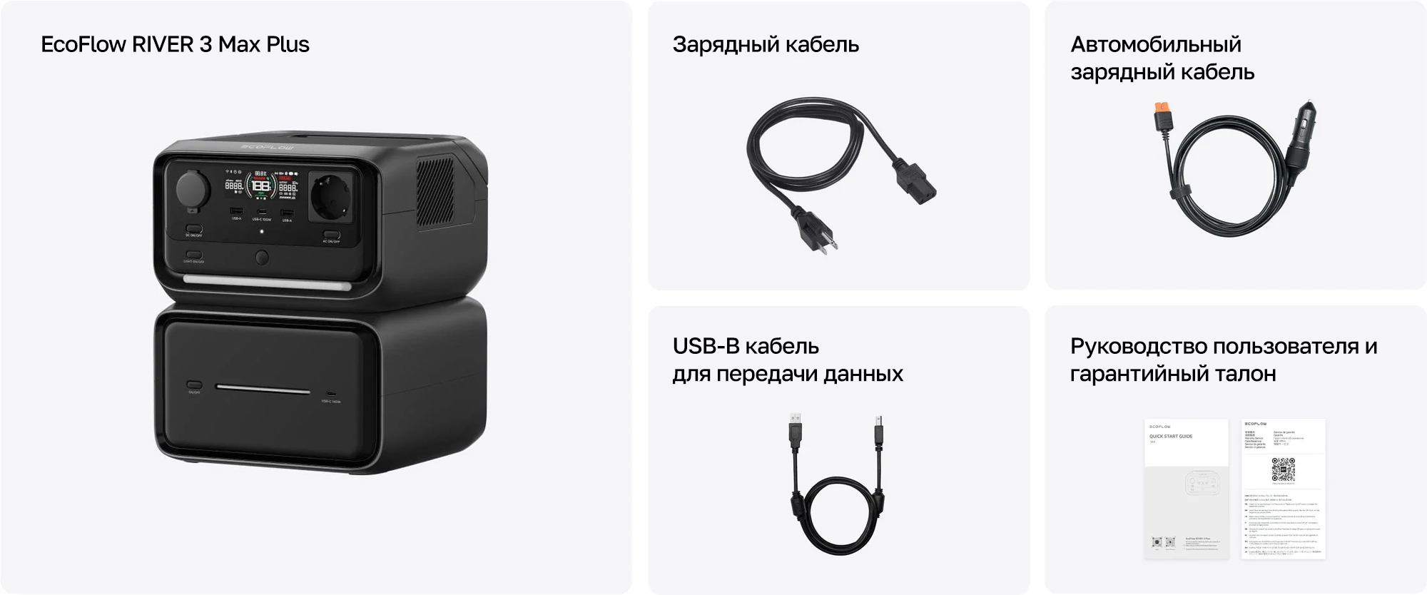 Комплектация EcoFlow RIVER 3 Max Plus