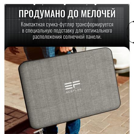 Солнечная панель складная двусторонняя EcoFlow 220 Вт