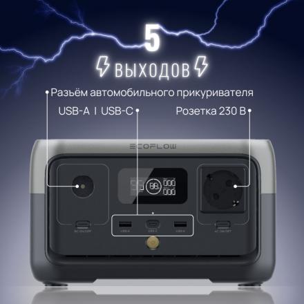 Портативная зарядная станция EcoFlow RIVER 2 (256 Втч)