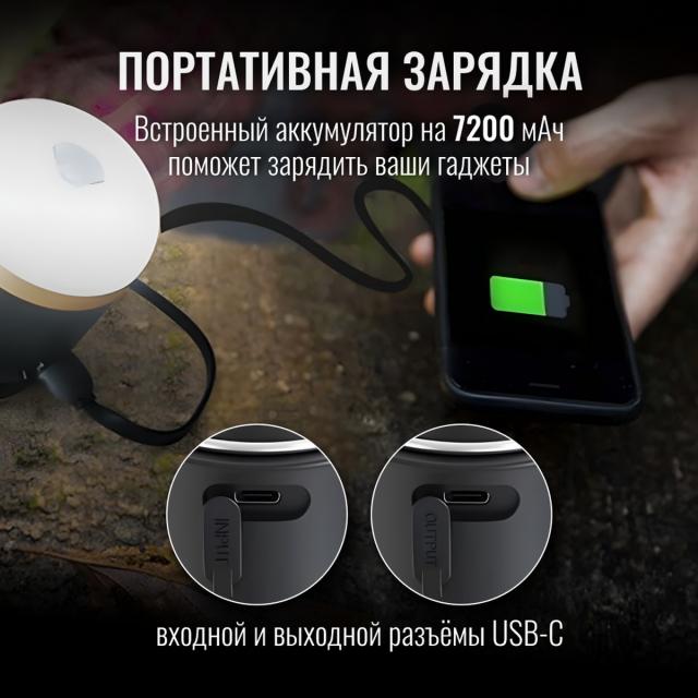 LED-лампа/фонарь/PowerBank 7200мАч EcoFlow Camping Light - Фото9