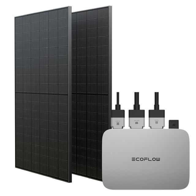 Комплект микроинвертор 800 Вт + 2 жесткие солнечные панели 400 Вт