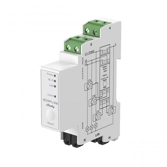 Умный счетчик Shelly Pro 3EM для систем EcoFlow STREAM
