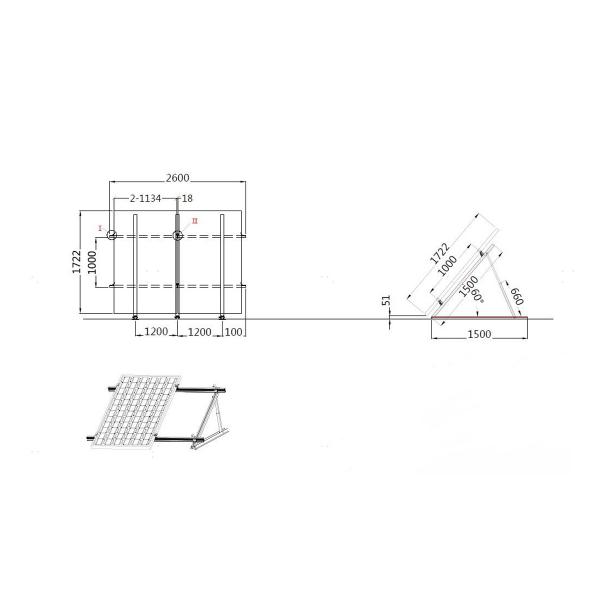Подставка с регулируемым наклоном для солнечных панелей - Фото2619