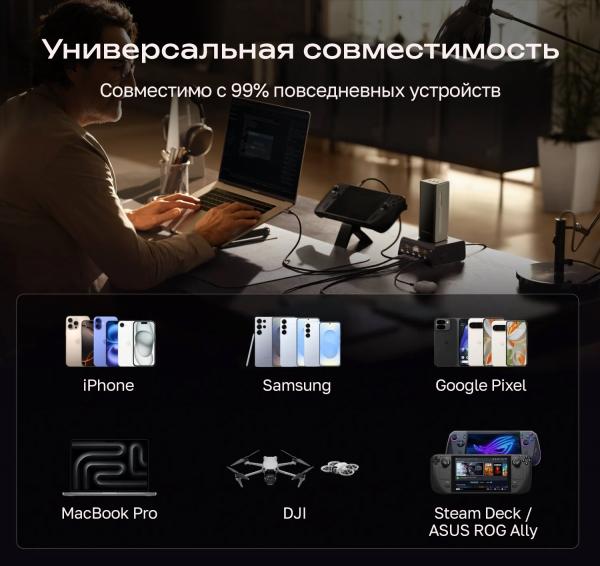 Повербанк EcoFlow RAPID Pro (20000 мАч, 230 Вт, встроенный кабель 100 Вт) - Фото9