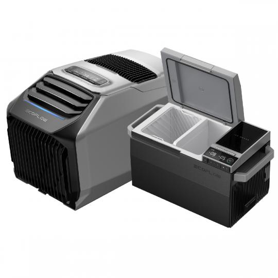 Компактный кондиционер EcoFlow Wave 2 + холодильник EcoFlow GLACIER